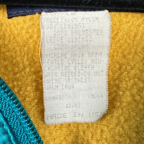 Vintage Lands End Womens M Squall Jacket Retro Teal Blue Made in U.S.A. - Picture 5 of 15